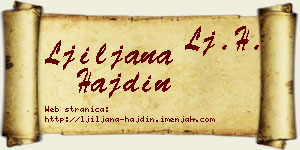 Ljiljana Hajdin vizit kartica